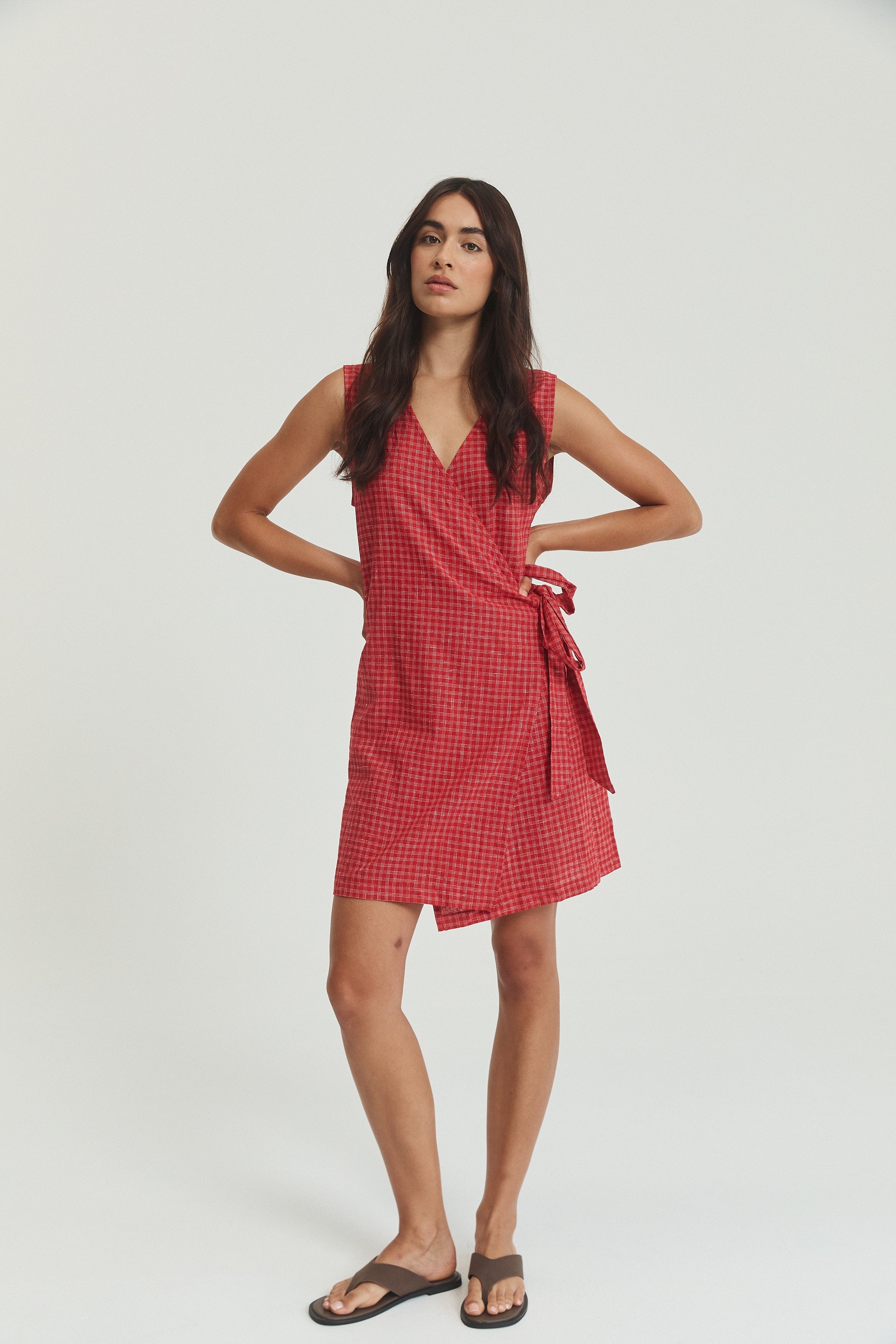 Quinn Wrap Dress - Hemp Linen image 4