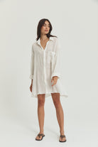 Josie Shirt Dress - Linen Crinkle image 4
