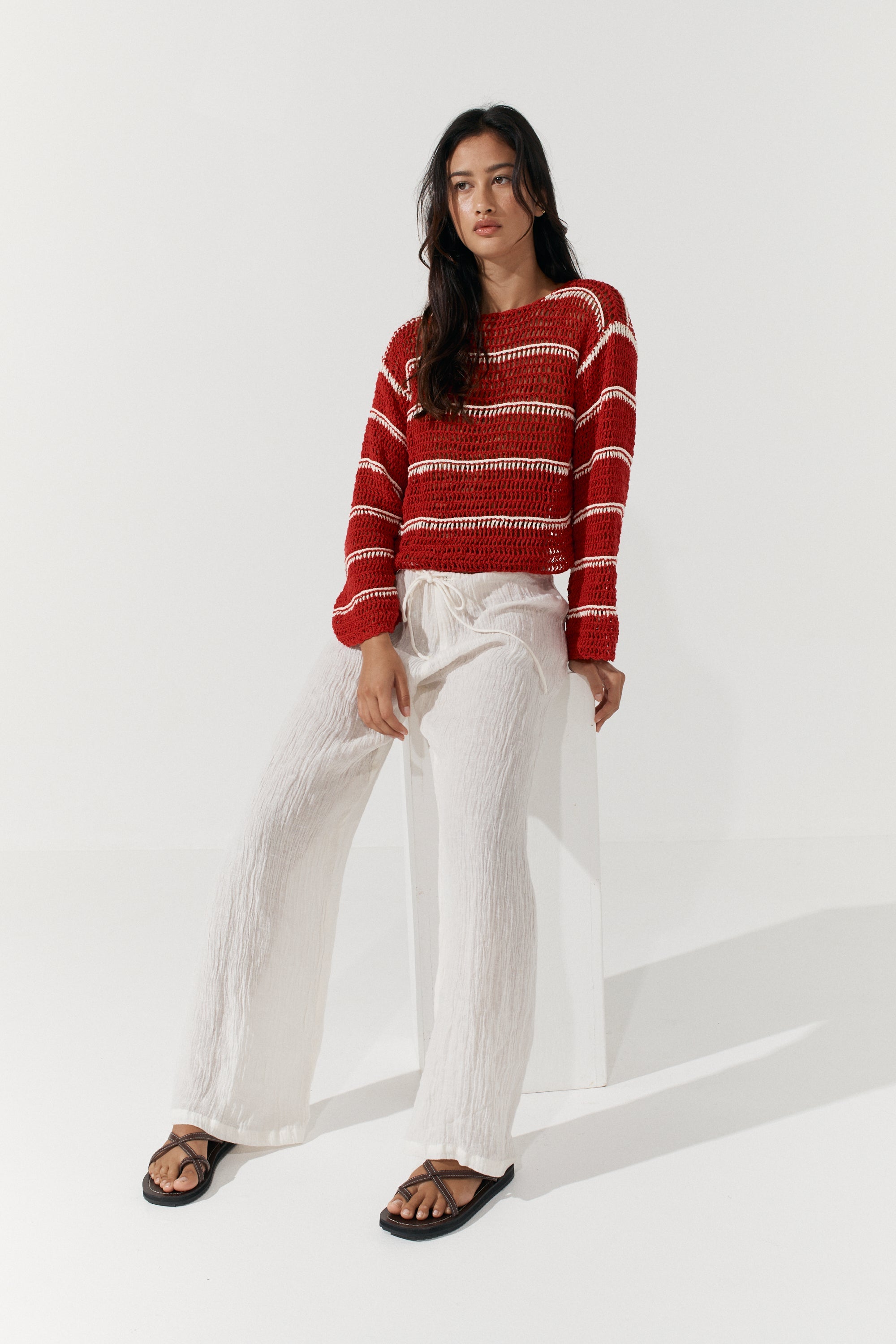 Fifi Crochet Crop - Scarlet image 7