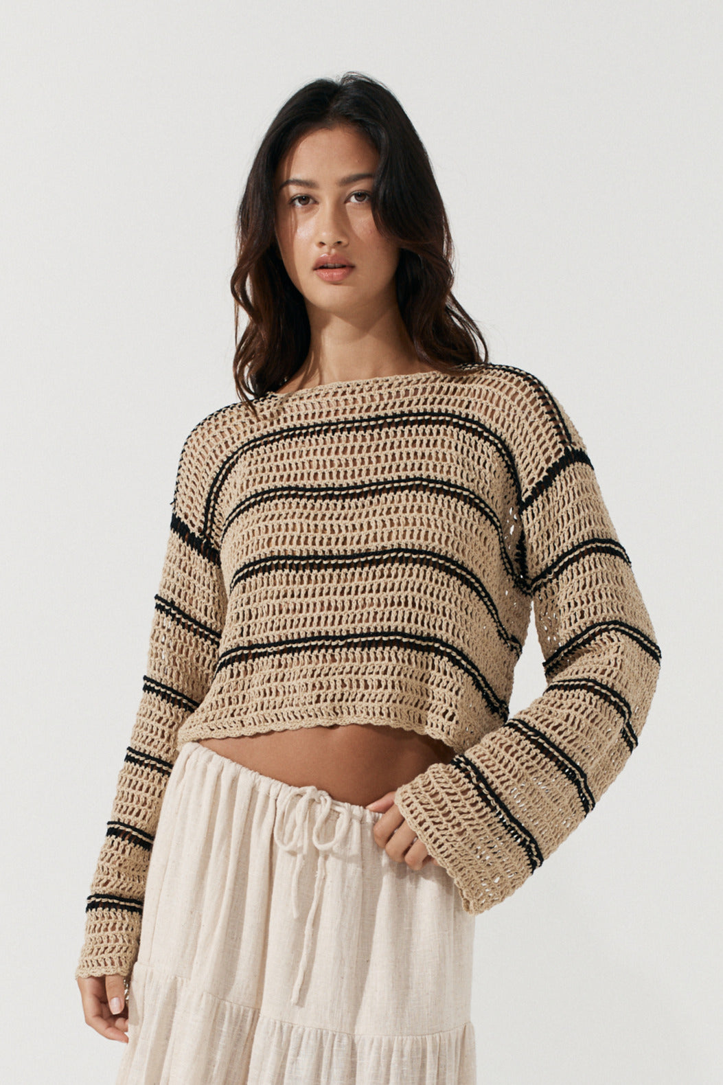 Fifi Crochet Crop - Fawn image 10