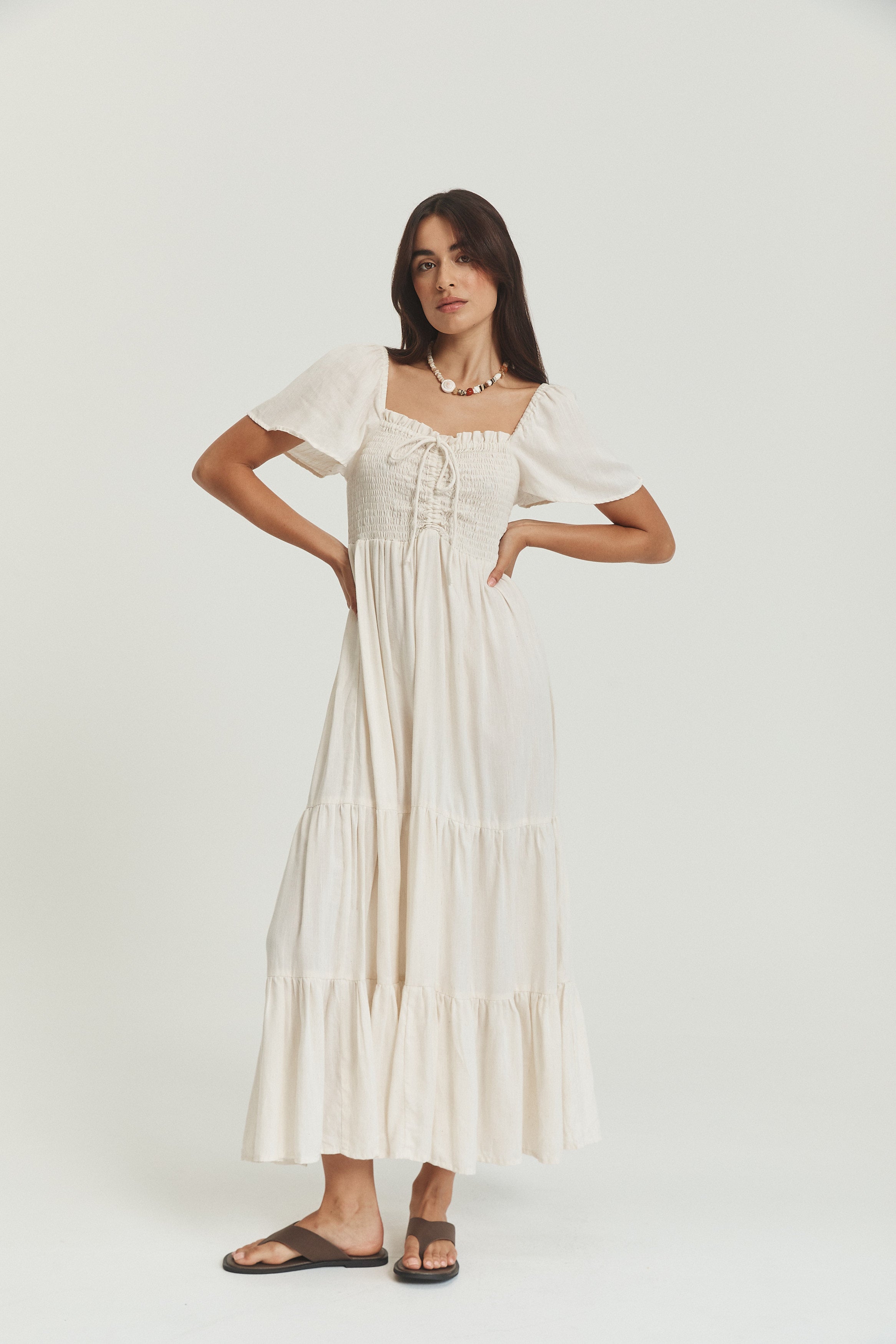 Anais Maxi Dress - Cream image 9