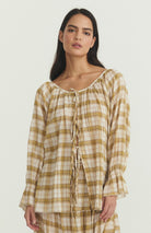 Bette Tie Top - Plaid Cotton image 8