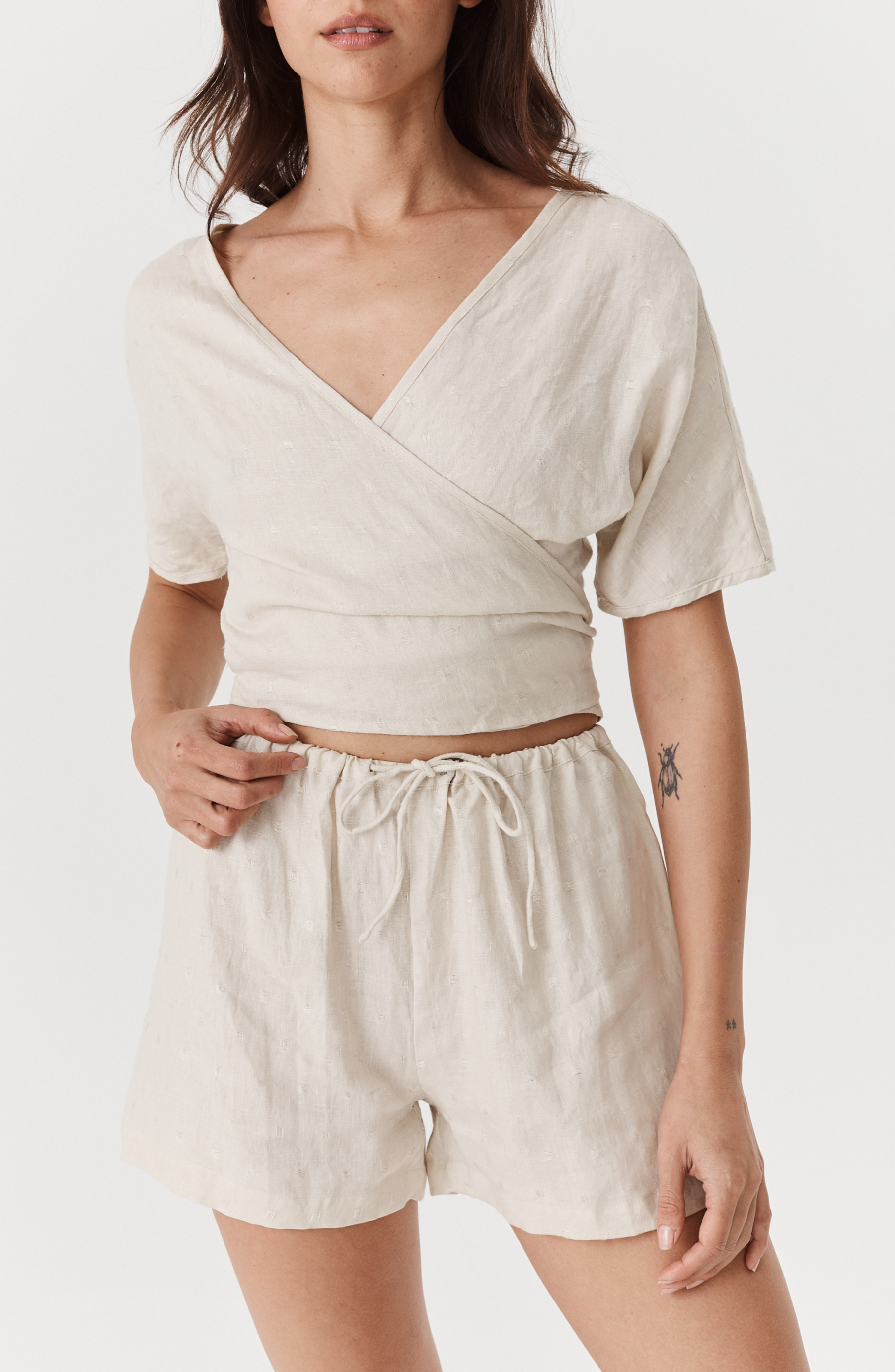 Robin Shorts - Distressed Linen image 1