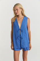 Lois Tie Top - Cerulean Hemp image 7