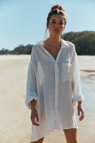 Josie Shirt Dress - Linen Crinkle image 2