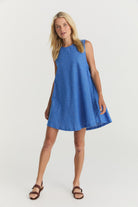 Classic Shift Dress - Cerulean Hemp Linen image 5