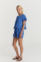 Tabea Tie Top - Cerulean Hemp image 5