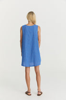 Classic Shift Dress - Cerulean Hemp Linen image 8