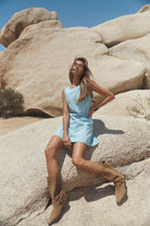 Lila Shift Dress - Capri Cotton image 1