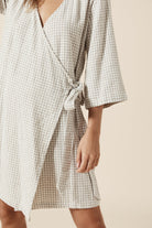 Quinn Wrap Dress - Natural Ash image 10
