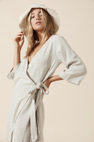 Quinn Wrap Dress - Natural Ash image 11
