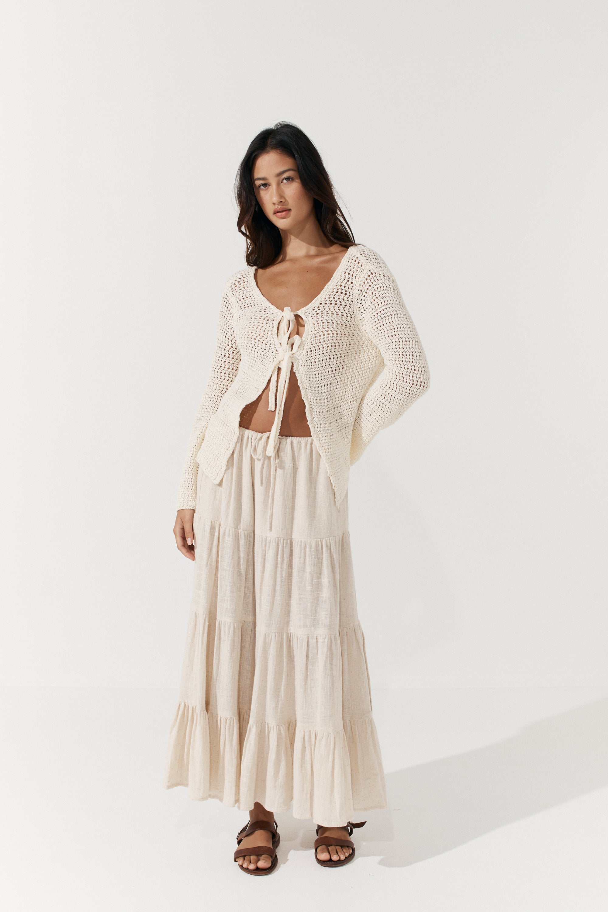 Etta Tie Knit - Cream image 6