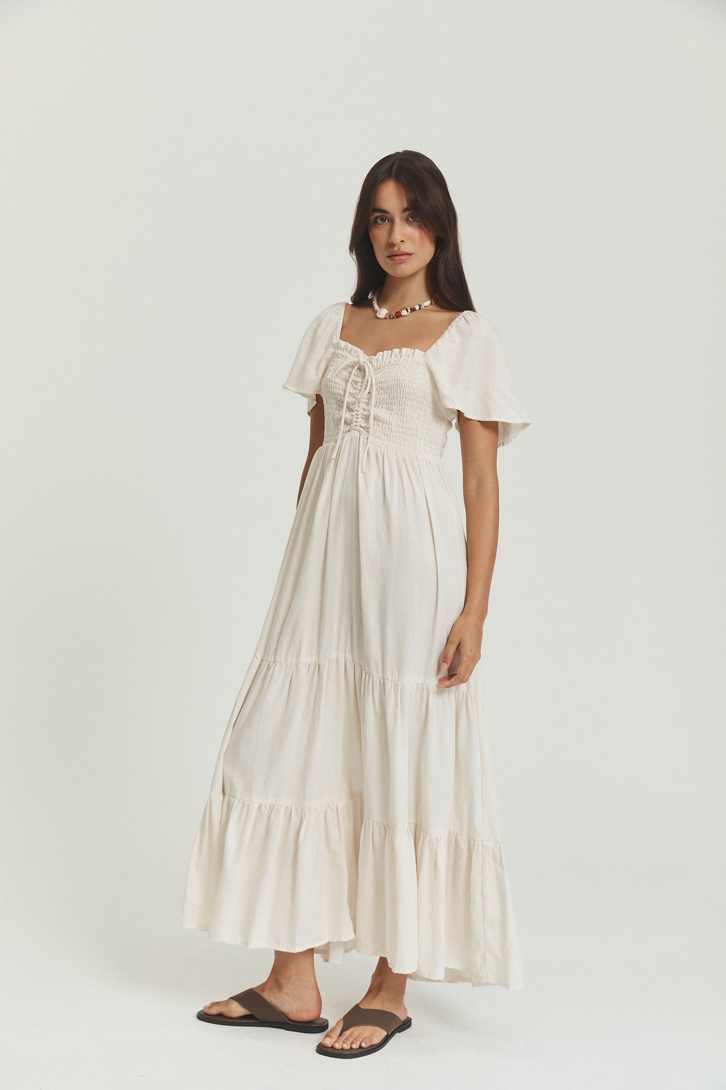 Anais Maxi Dress - Cream image 10