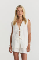 Lois Tie Top - Soft Washed Linen image 1