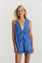 Lois Tie Top - Cerulean Hemp image 1