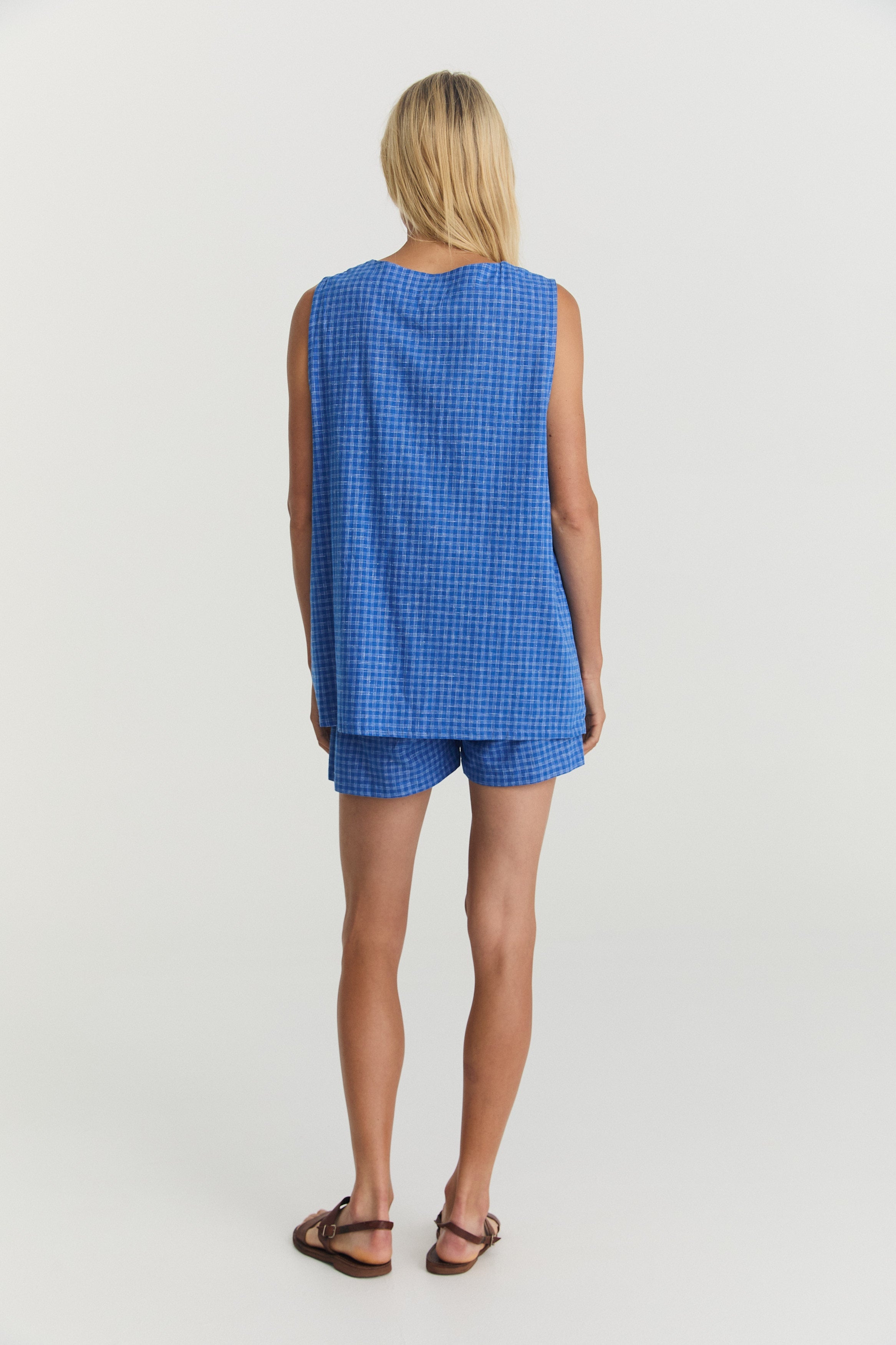 Lois Tie Top - Cerulean Hemp image 8