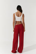 Robin Pants - Scarlet Crinkle Linen image 5