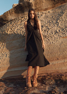 Harper Wrap Dress - Noir image 8