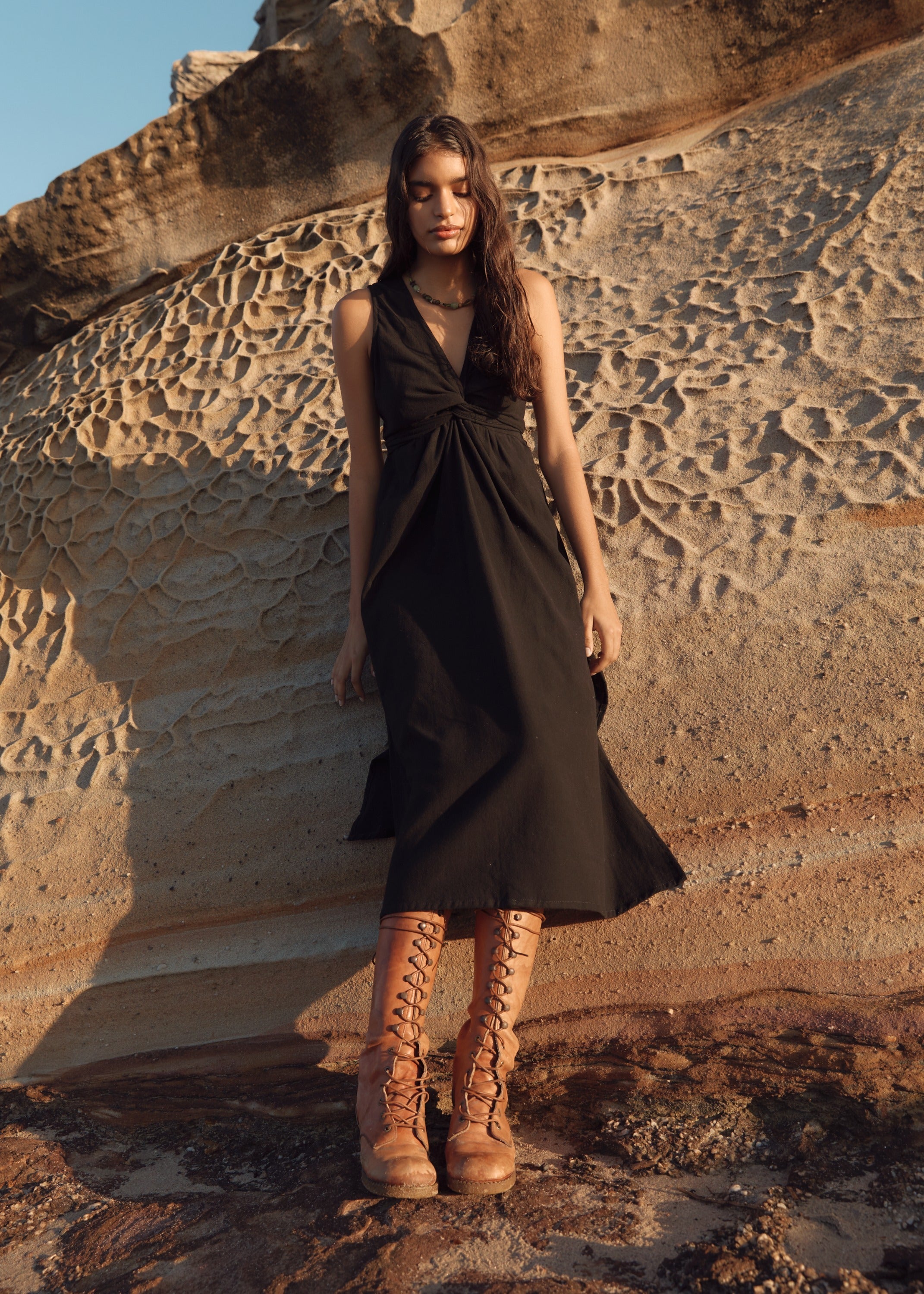 Harper Wrap Dress - Noir image 8