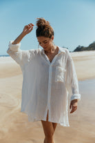 Josie Shirt Dress - Linen Crinkle image 5