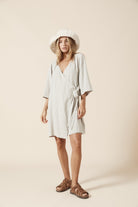 Quinn Wrap Dress - Natural Ash image 2