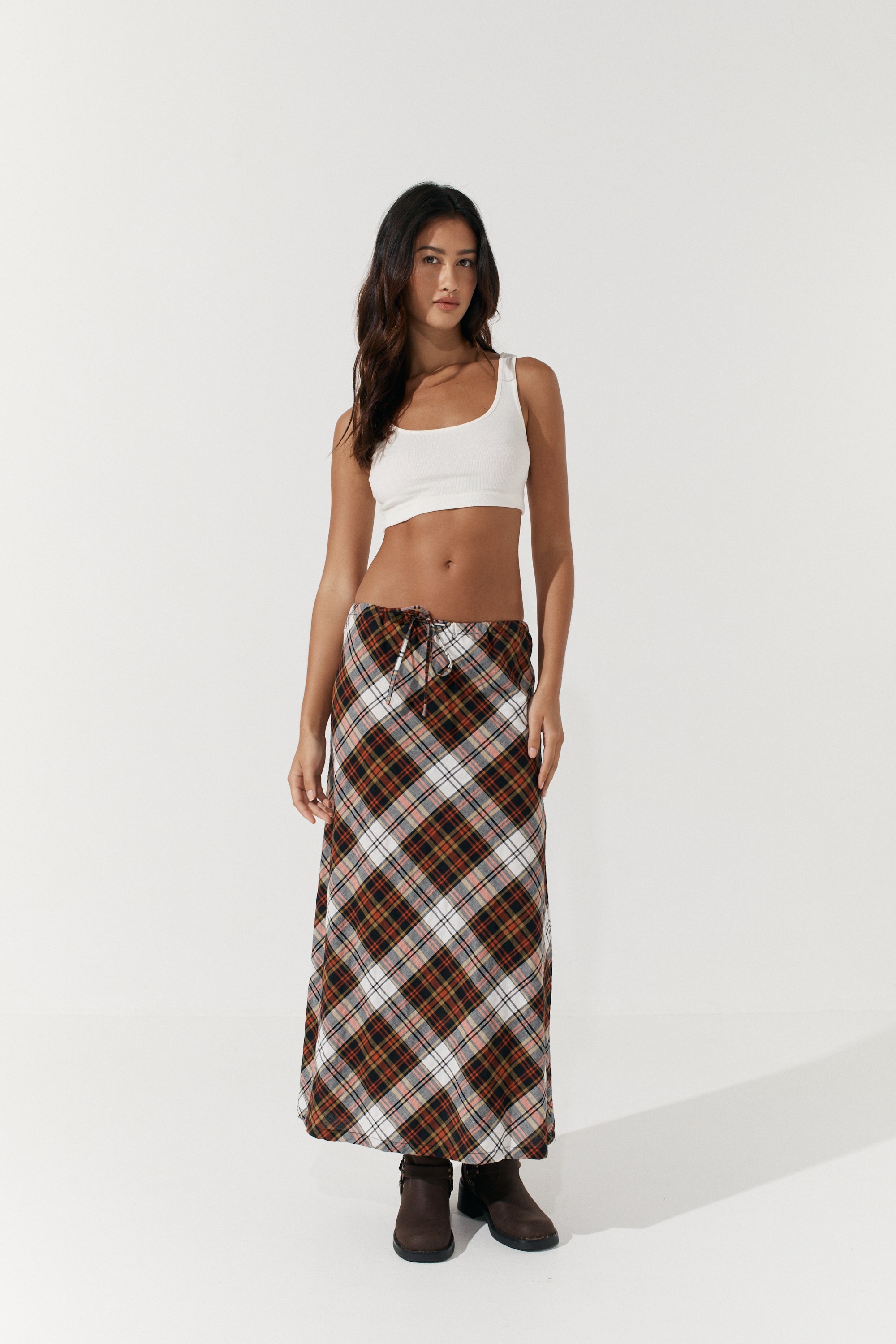 Riley Aysmmetrical Skirt - Tartan image 4