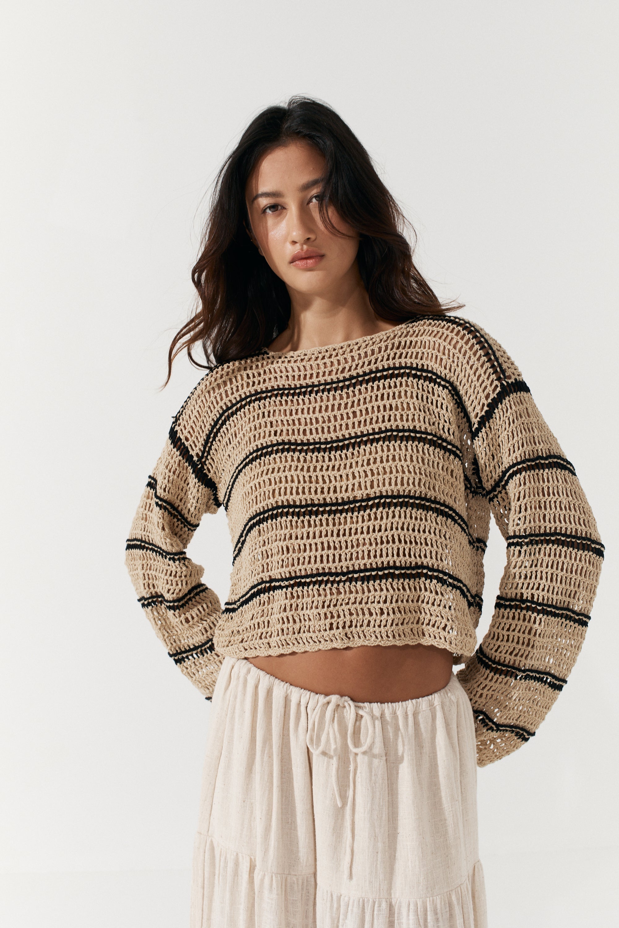 Fifi Crochet Crop - Fawn image 9