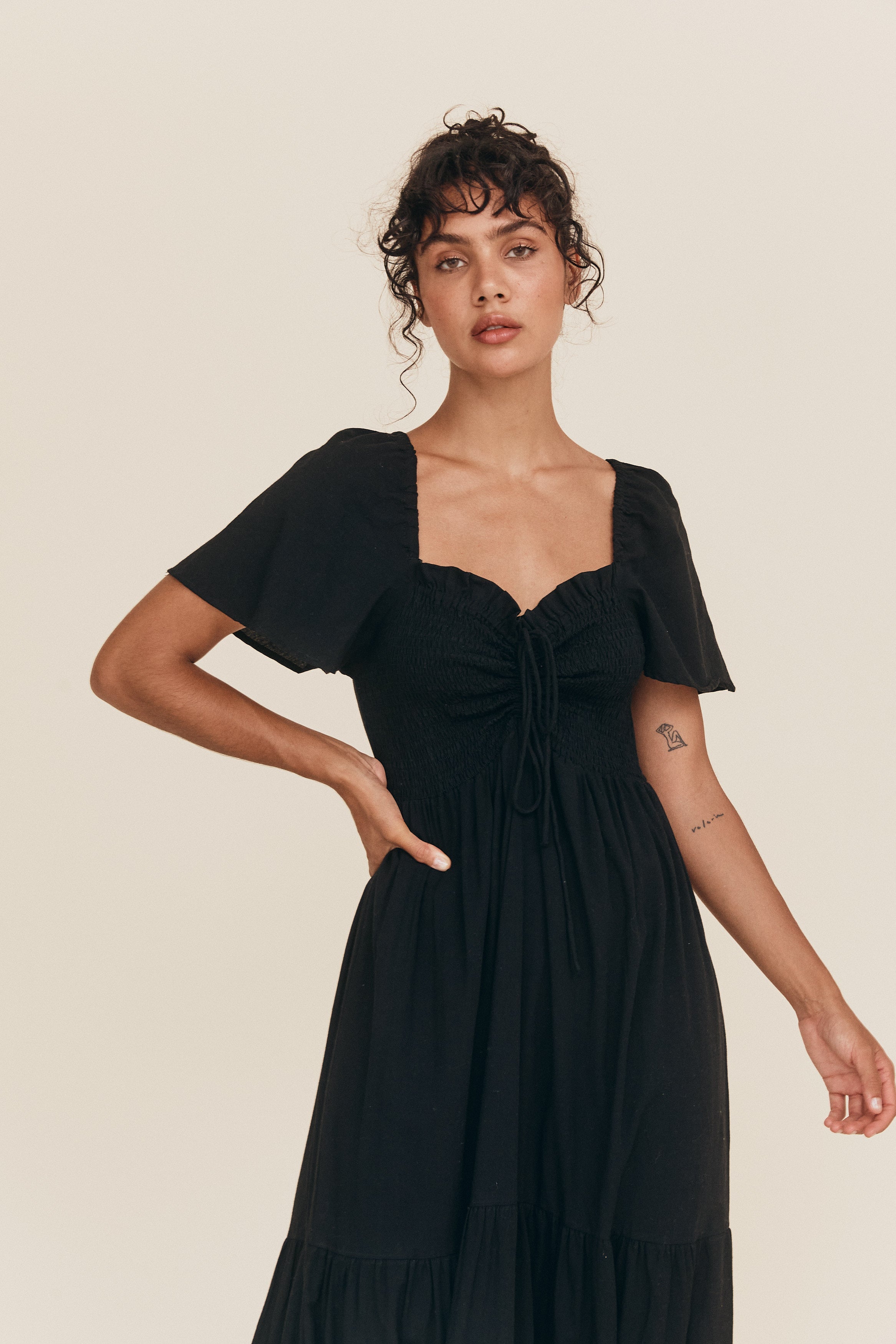 Anais Maxi Dress - Noir image 8