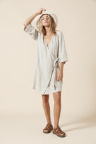 Quinn Wrap Dress - Natural Ash image 3