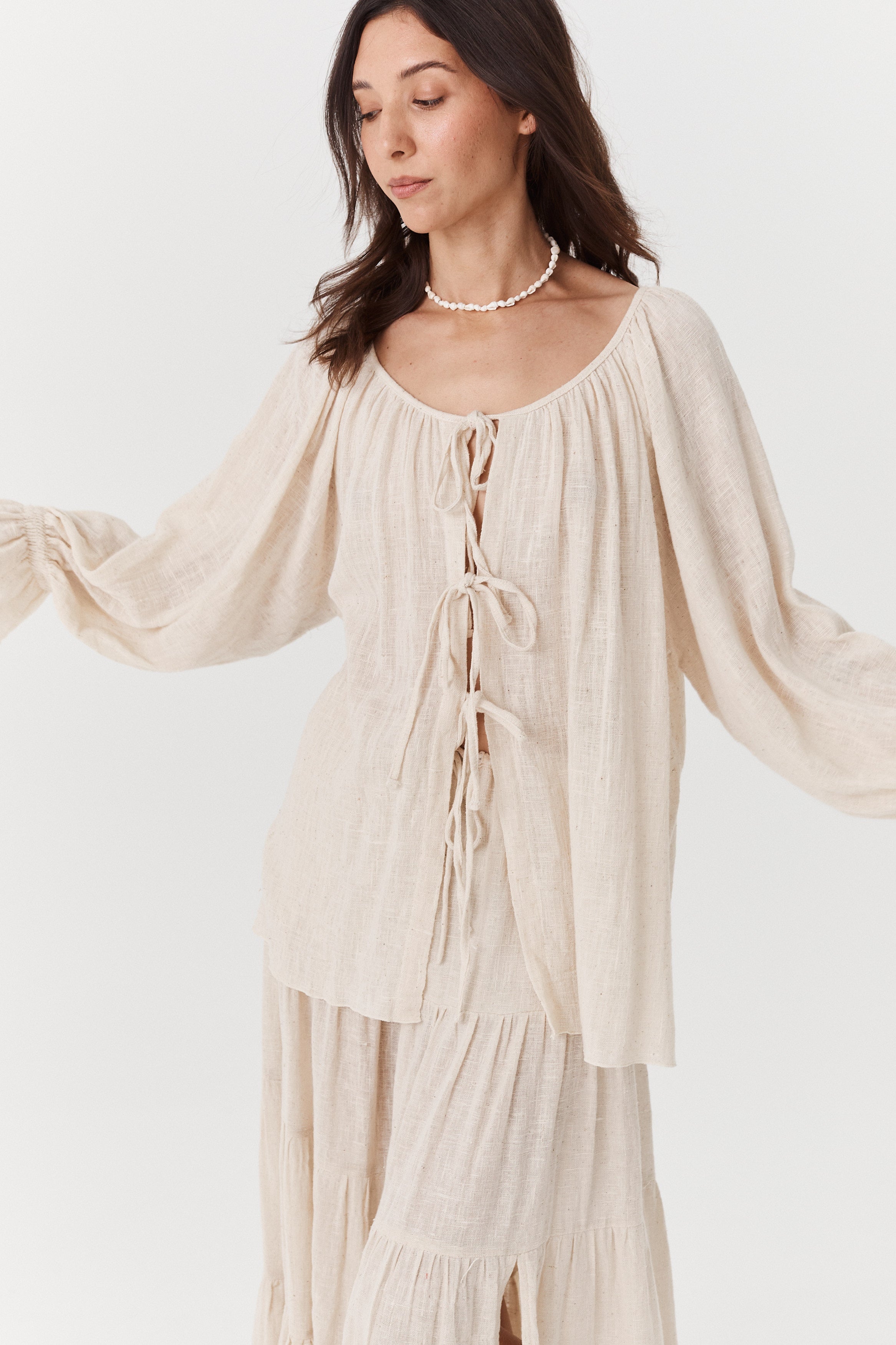 Bette Tie Top - Cotton image 7