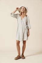 Quinn Wrap Dress - Natural Ash image 4