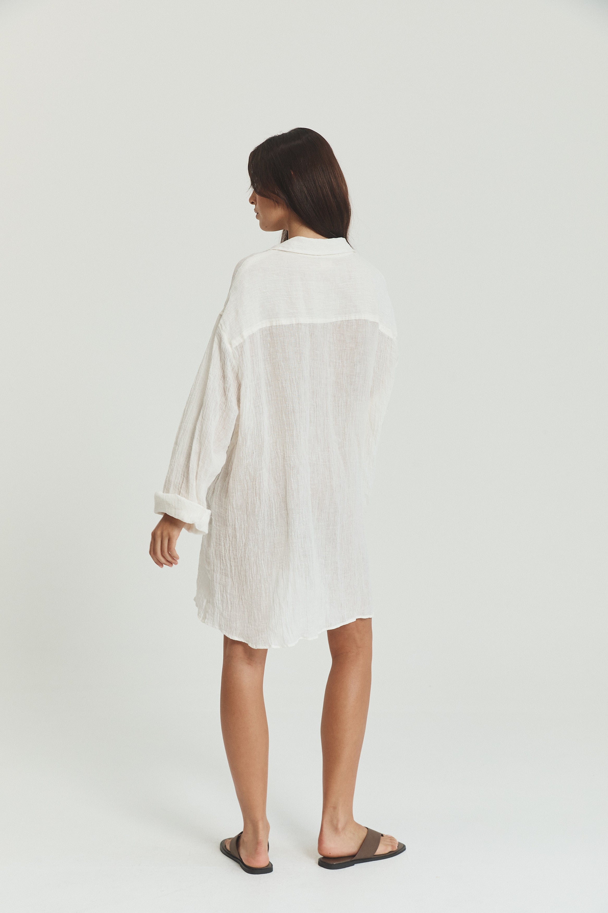 Josie Shirt Dress - Linen Crinkle image 14