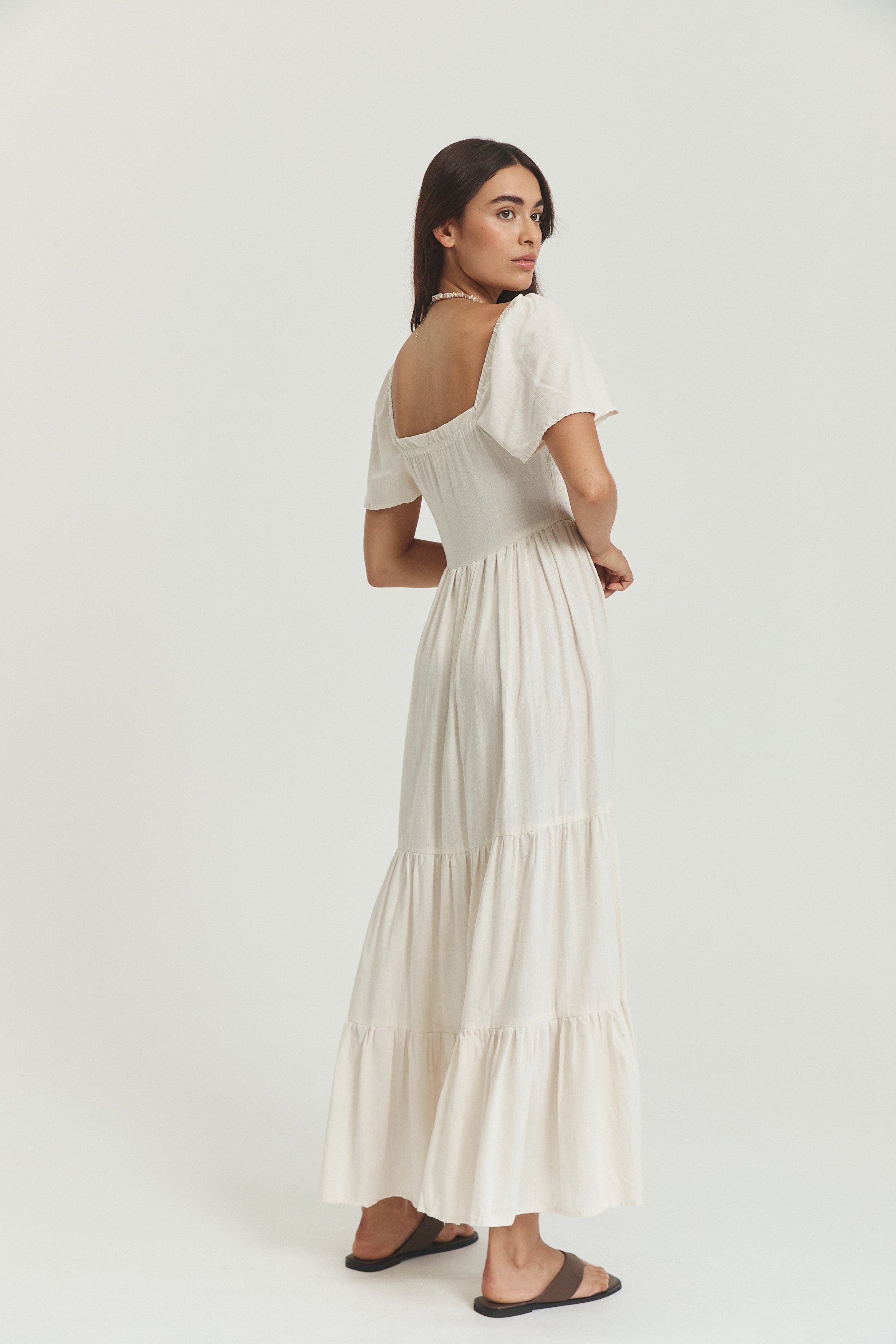 Anais Maxi Dress - Cream image 12