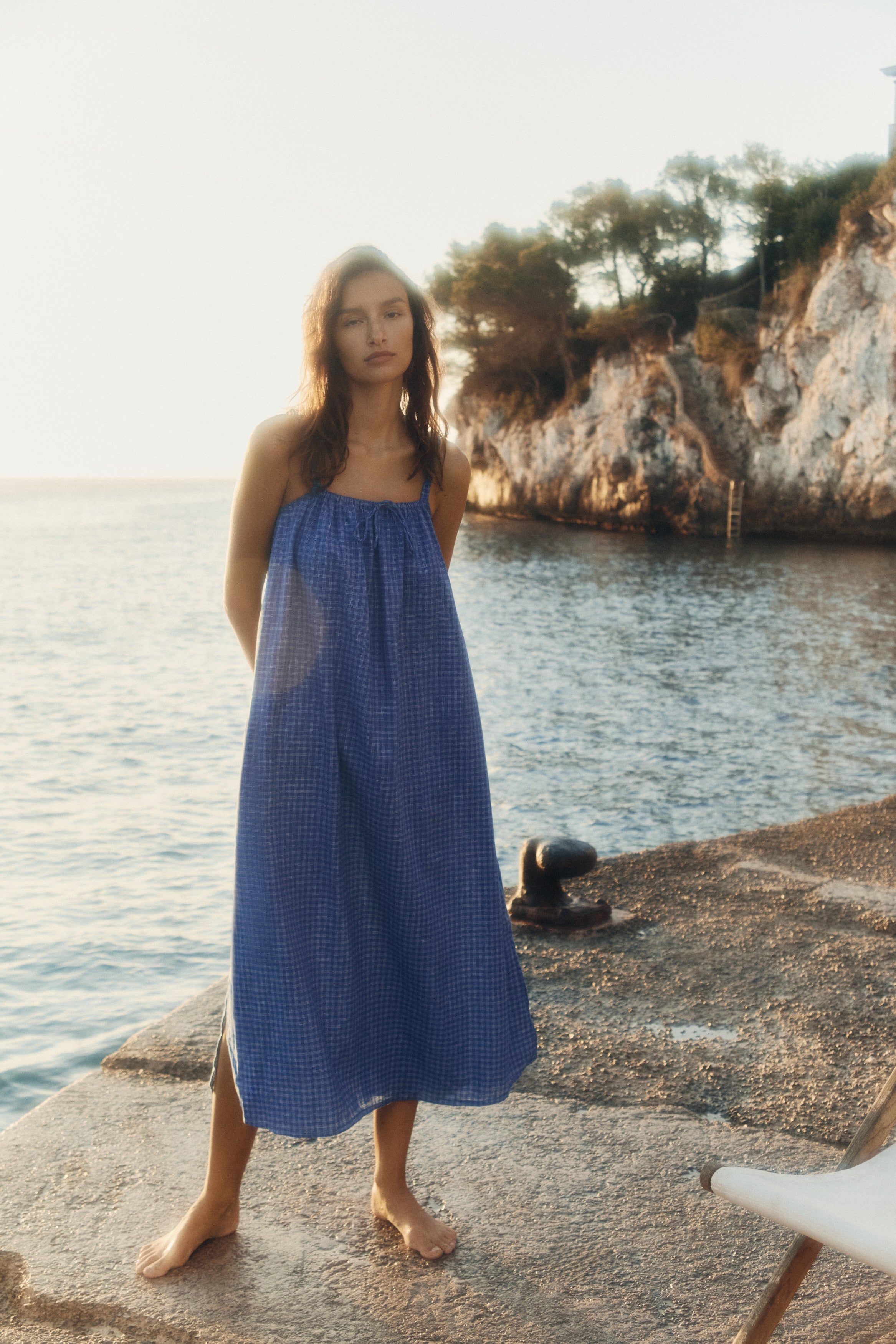 Nash Midi - Cerulean Hemp Linen image 3