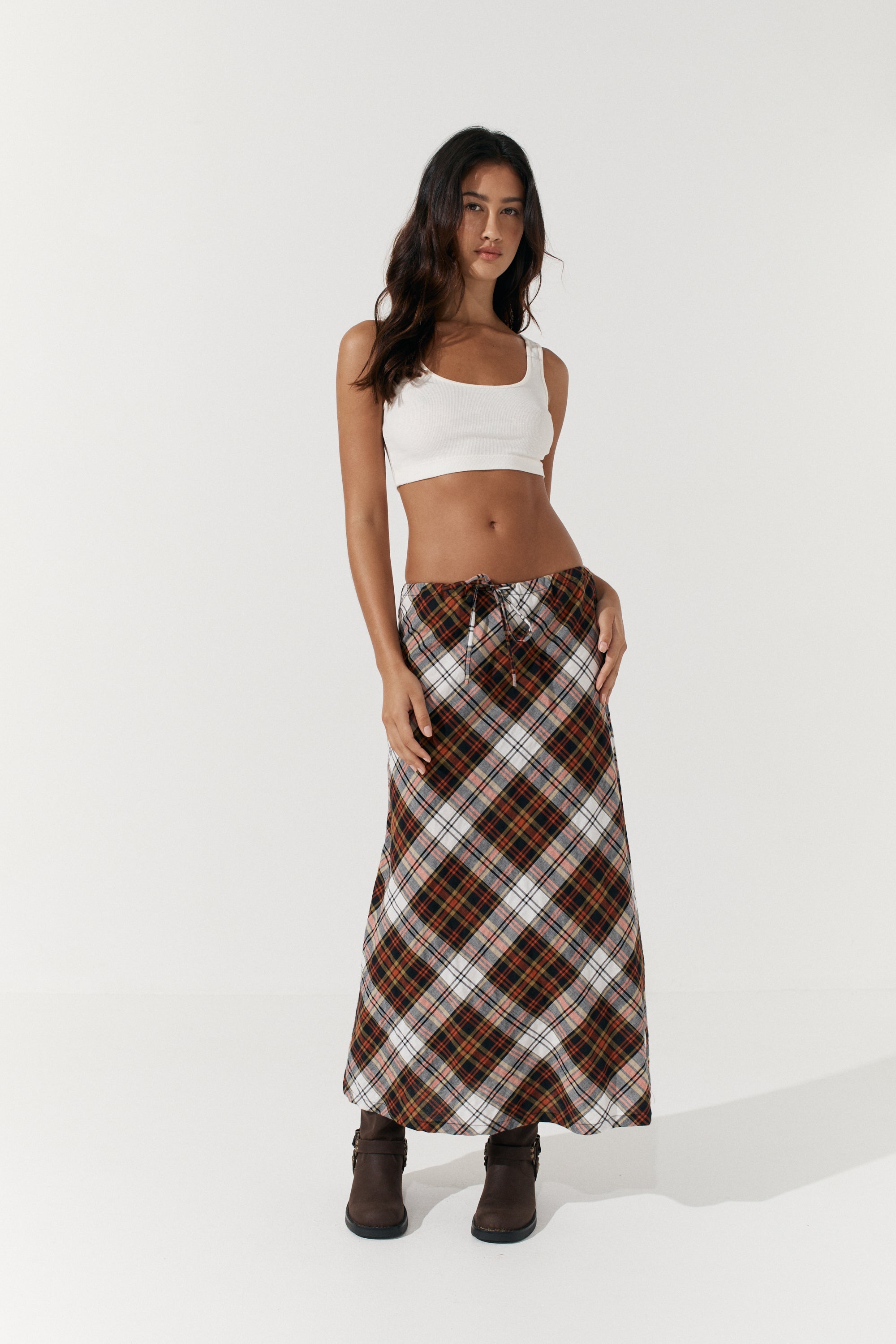 Riley Aysmmetrical Skirt - Tartan image 0