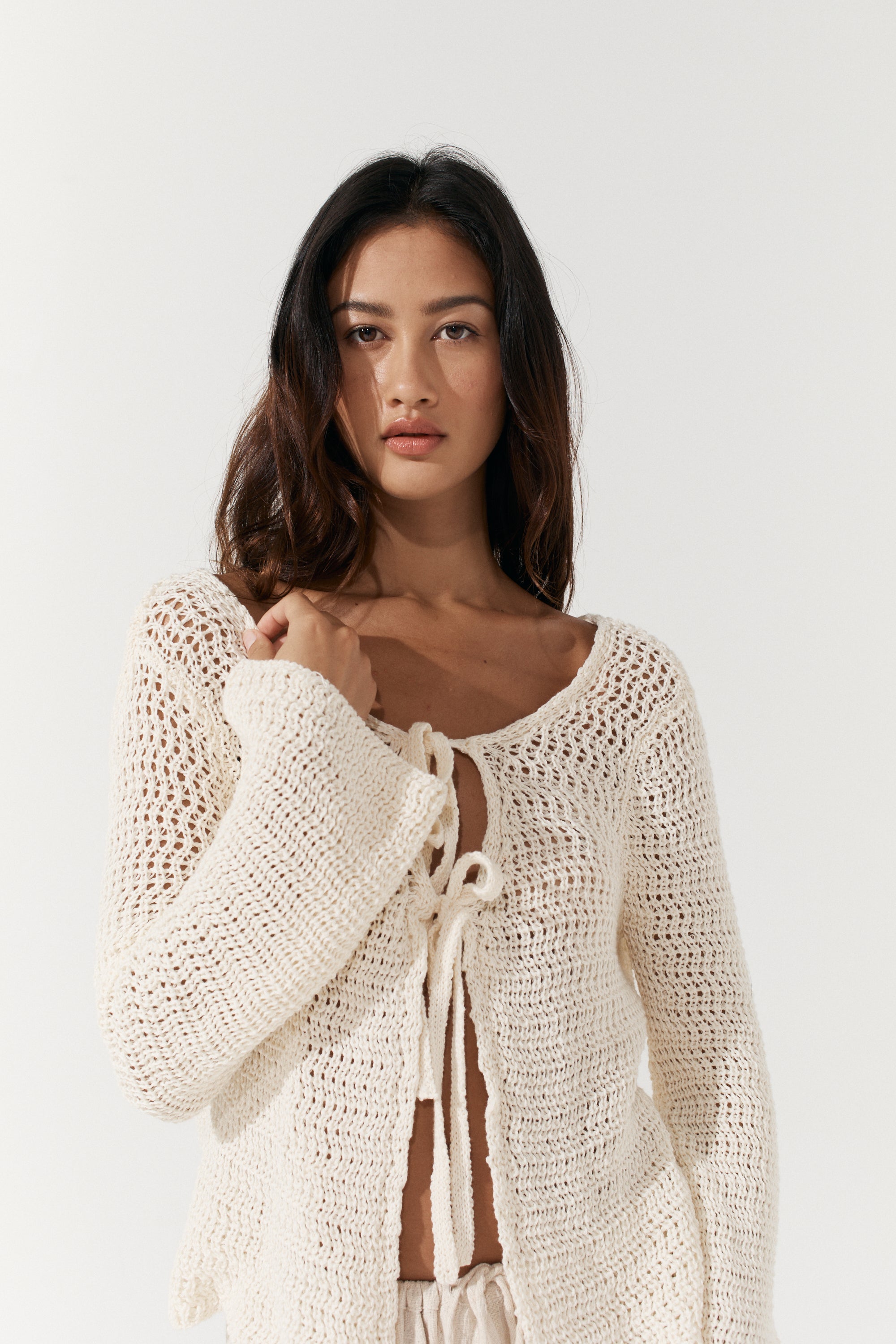Etta Tie Knit - Cream image 10