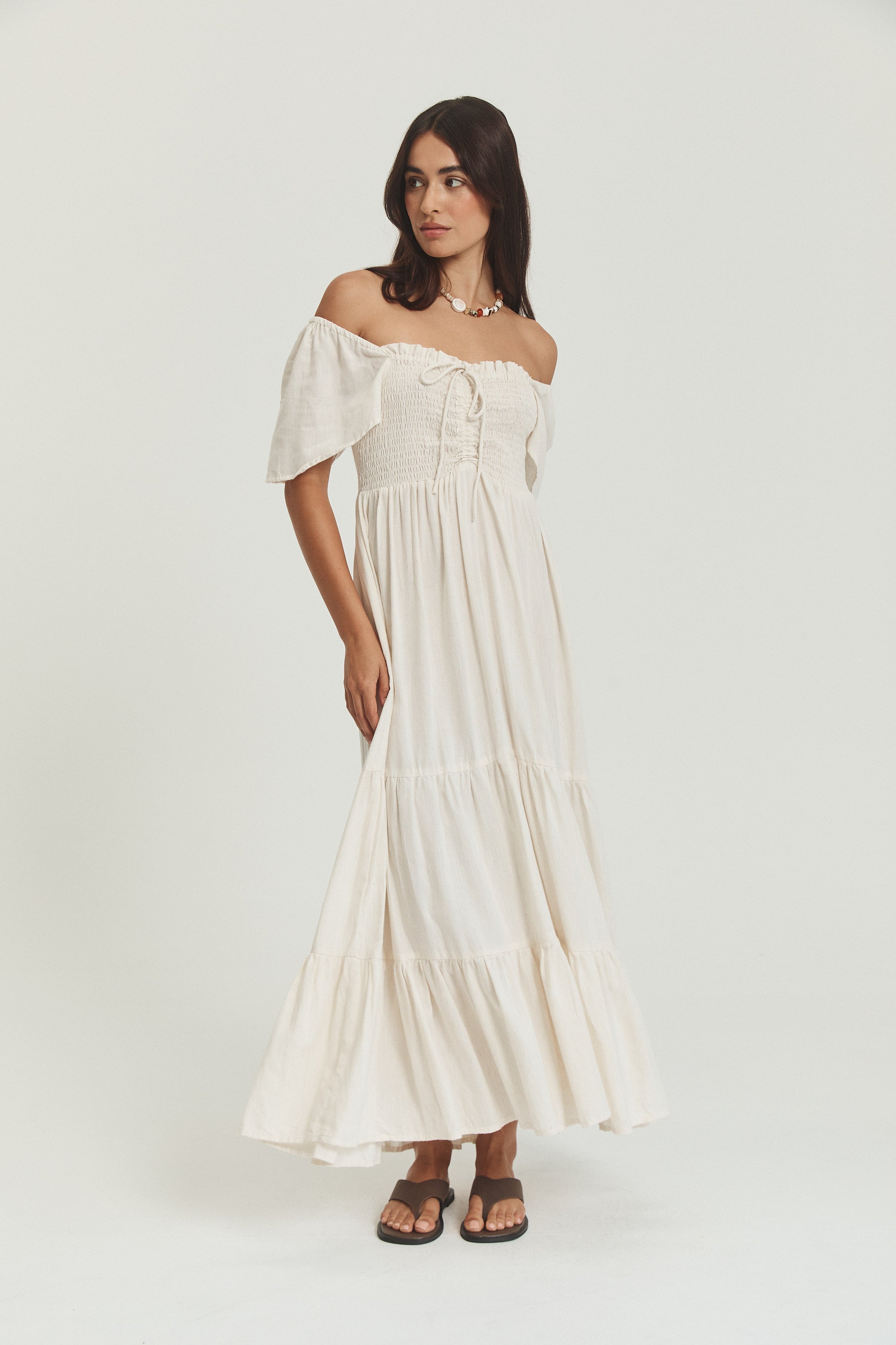 Anais Maxi Dress - Cream image 1