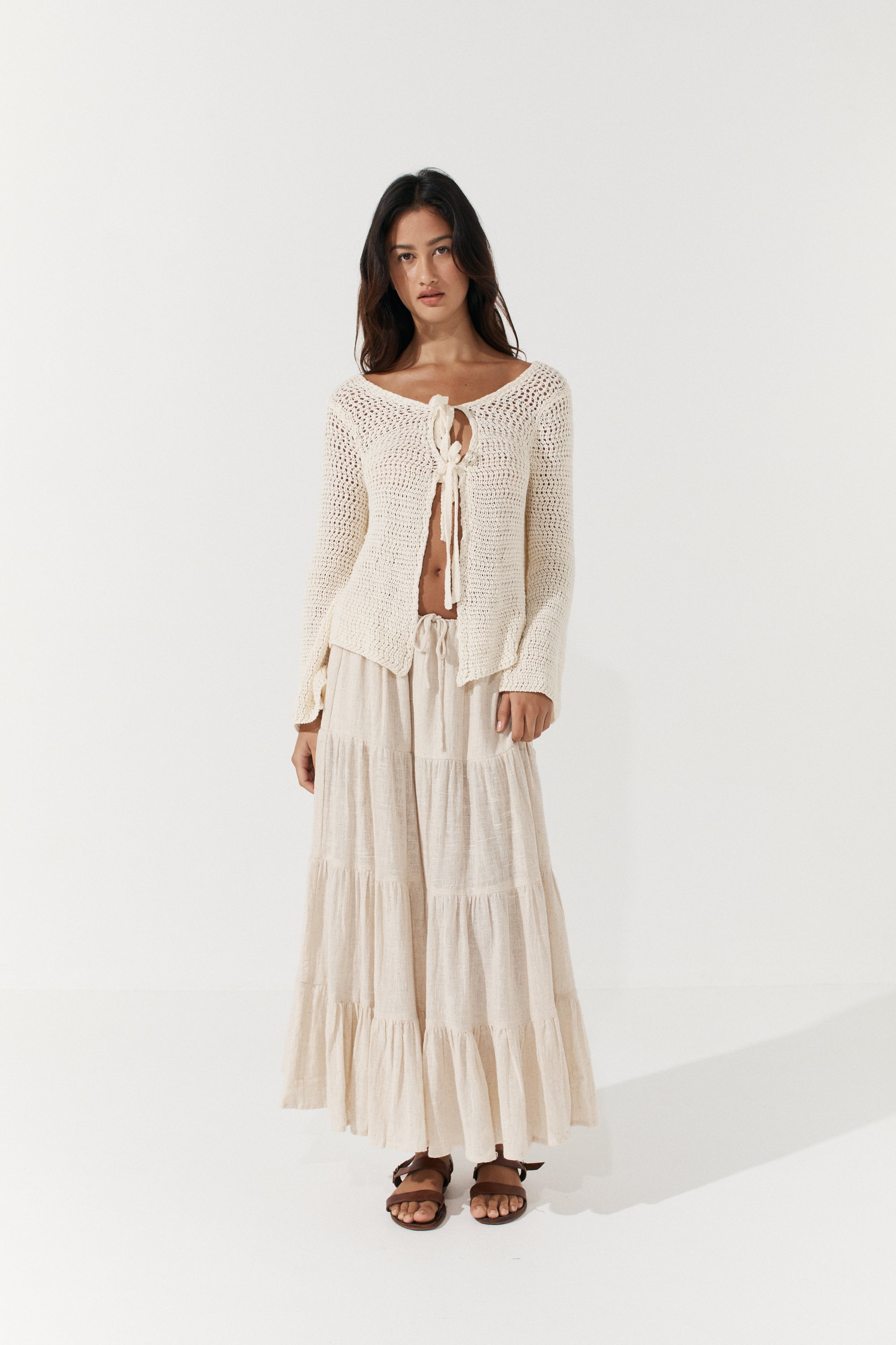 Etta Tie Knit - Cream image 4