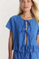 Tabea Tie Top - Cerulean Hemp image 1