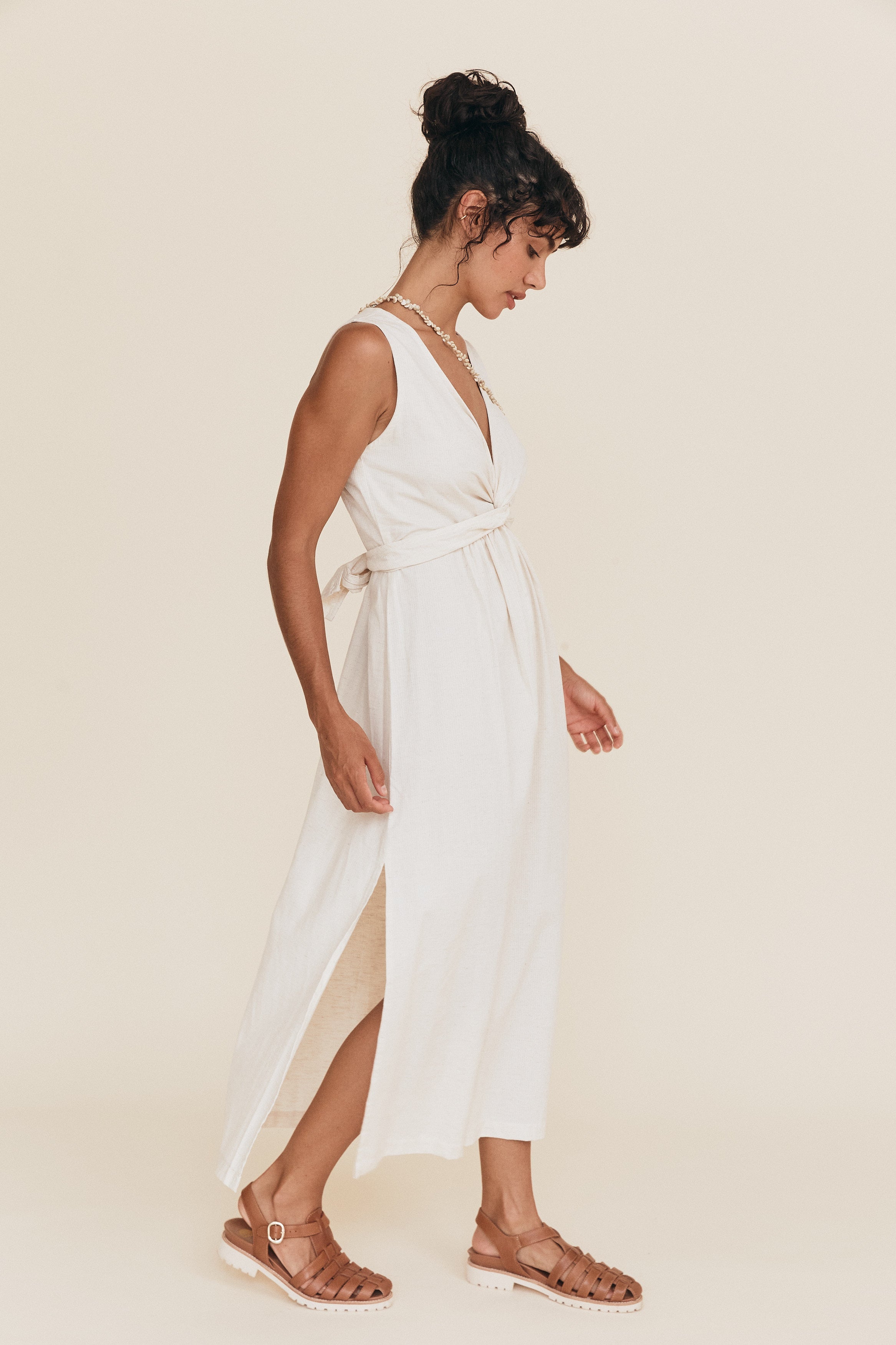 Harper Wrap Dress - Cream image 11