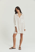 Josie Shirt Dress - Linen Crinkle image 6