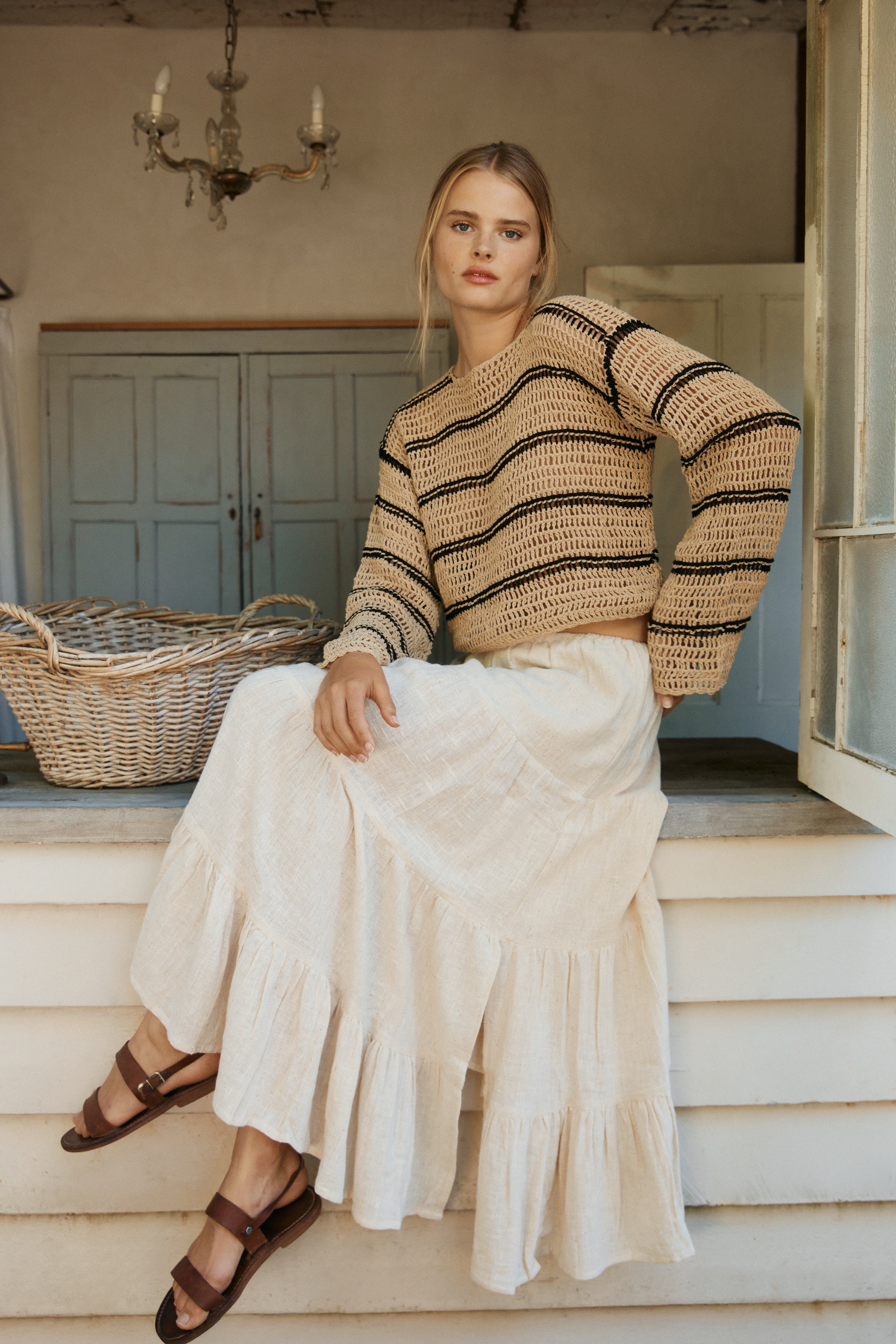 Fifi Crochet Crop - Fawn image 2