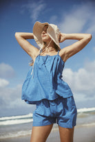 Nash Top - Cerulean Hemp Linen image 4