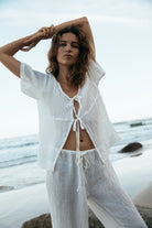 Robin Tie Top - Crinkle Linen image 5