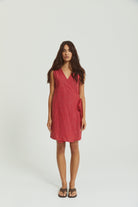 Quinn Wrap Dress - Hemp Linen image 7