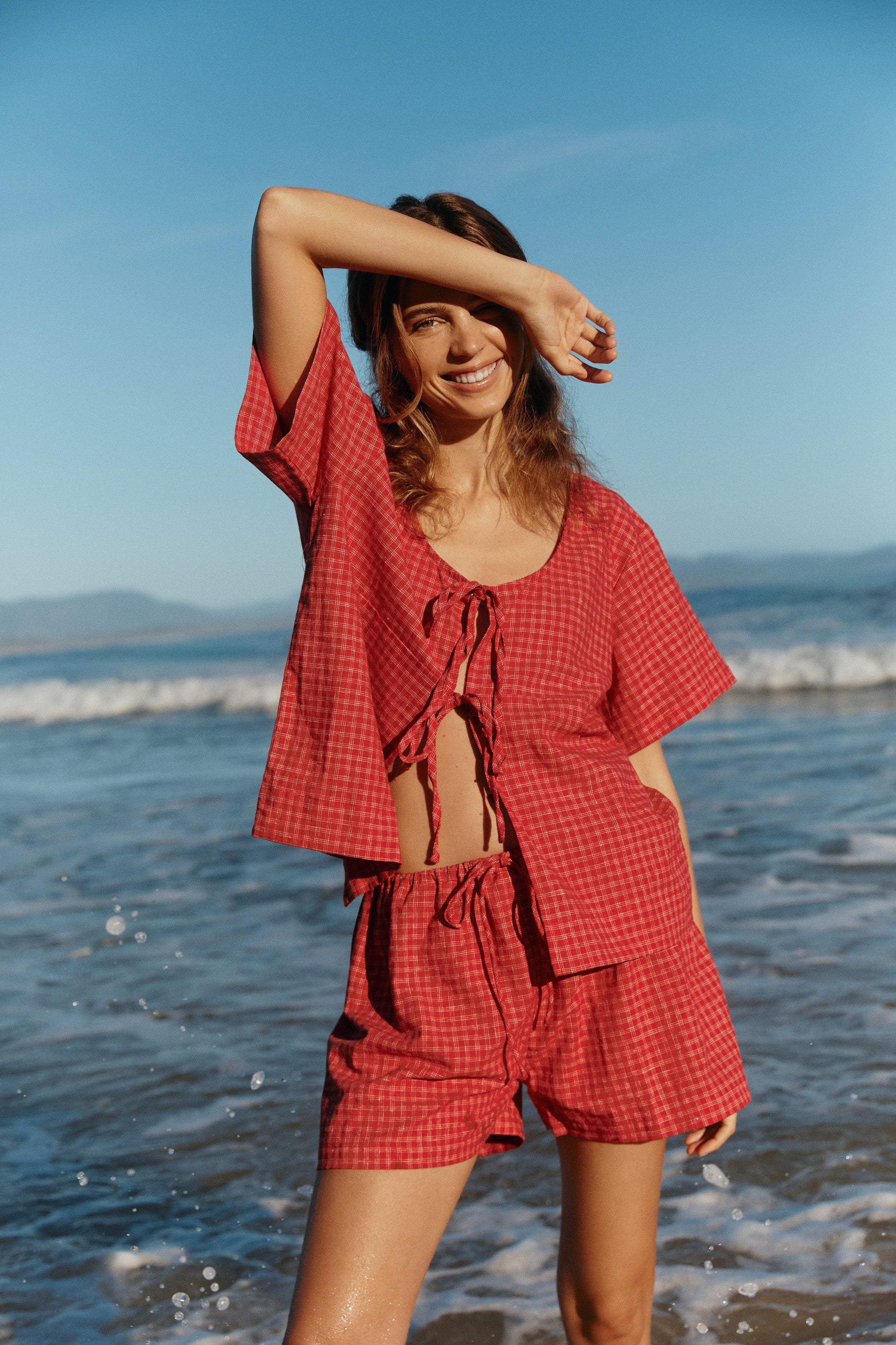 Robin Tie Top - Hemp Linen image 1