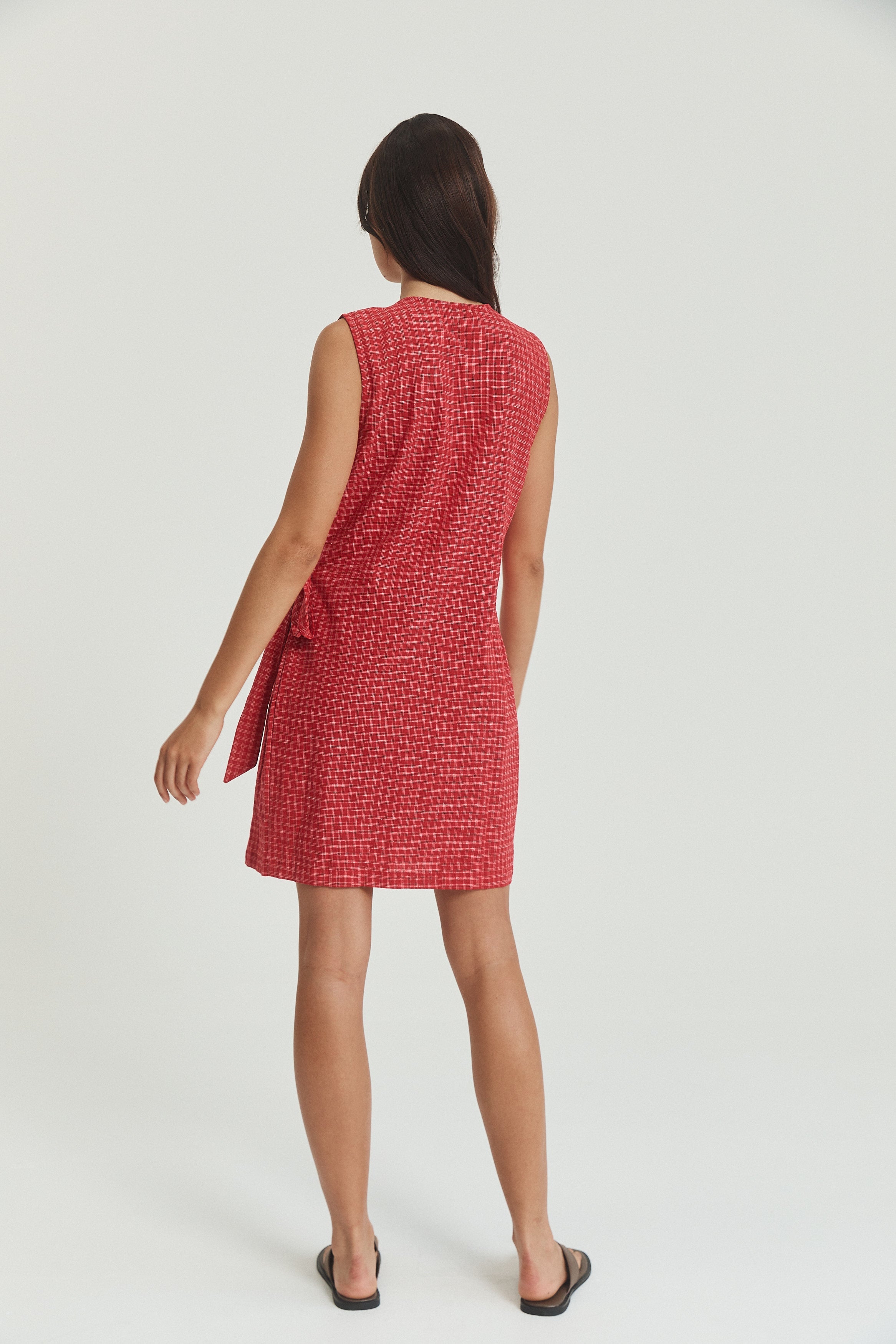 Quinn Wrap Dress - Hemp Linen image 11