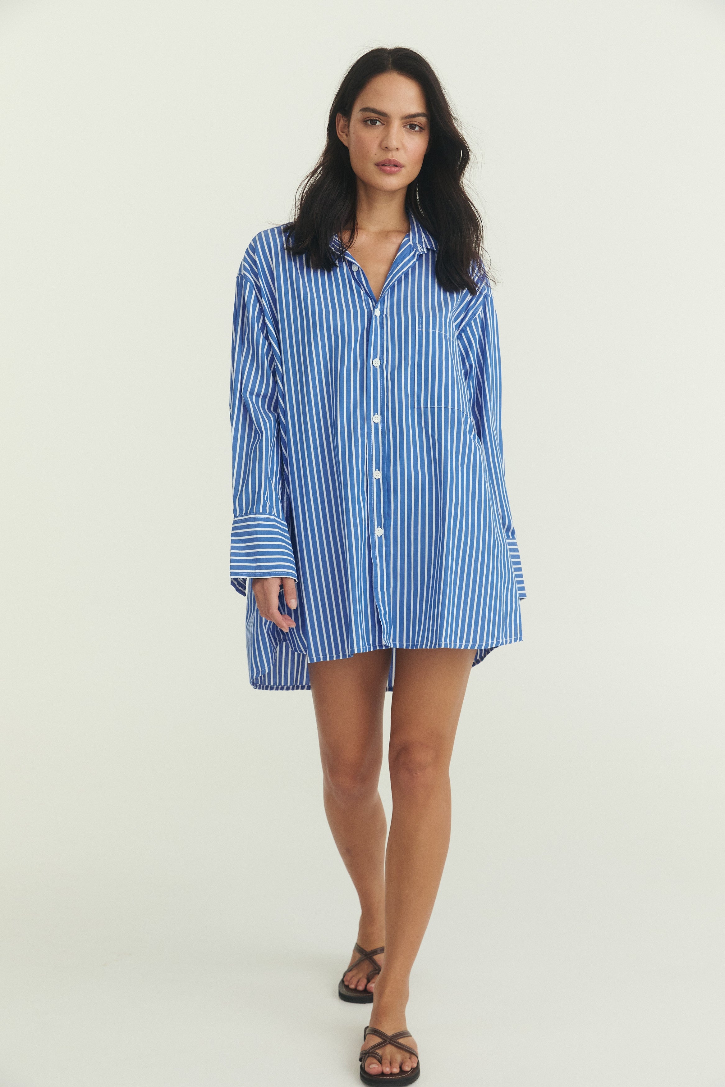 Byron Shirt Dress - Poplin Stripe image 7