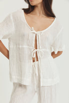 Robin Tie Top - Crinkle Linen image 7