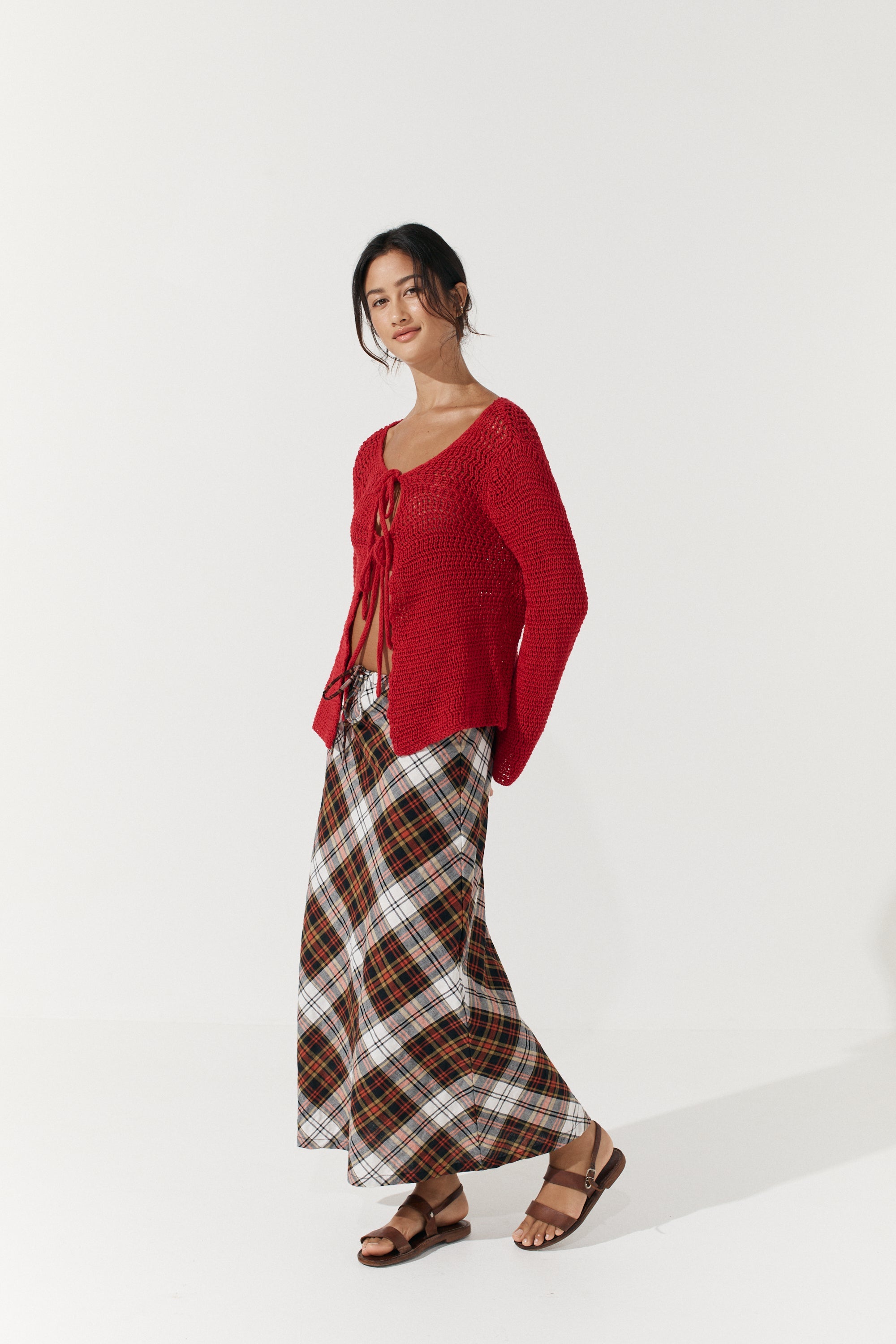 Etta Tie Knit - Scarlet image 5